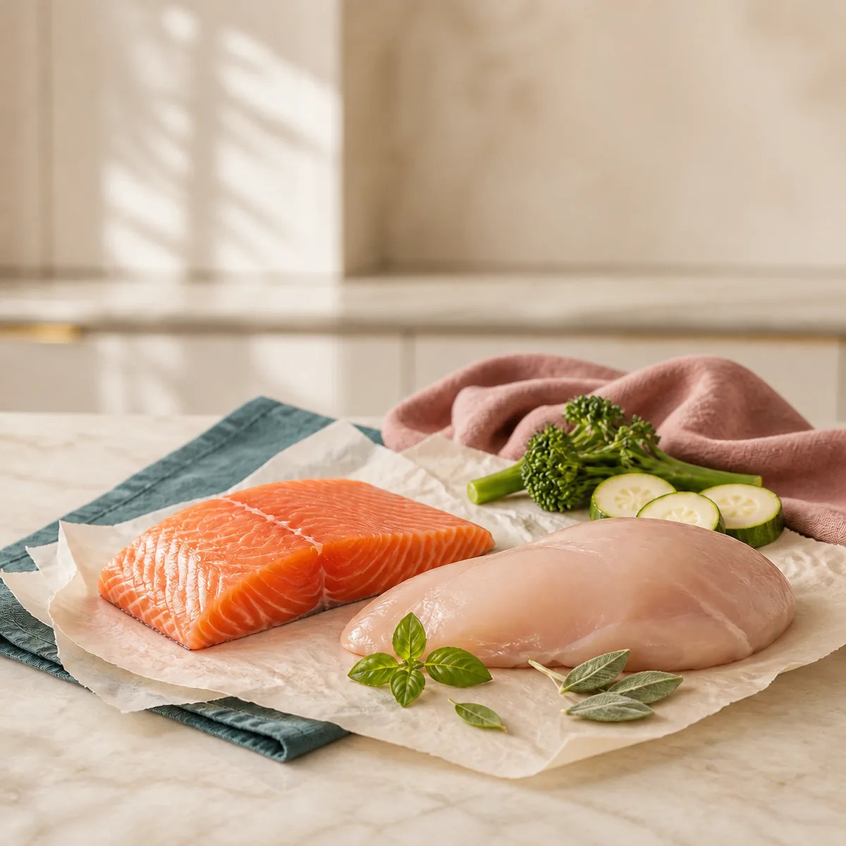 Premium ingredient detail for halal cat food guidance.